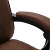 vidaXL Chaise de bureau Marron Tissu