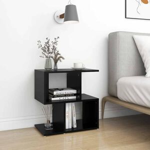 vidaXL Table de chevet noir 50x30x51,5 cm bois d'ing&eacute;nierie
