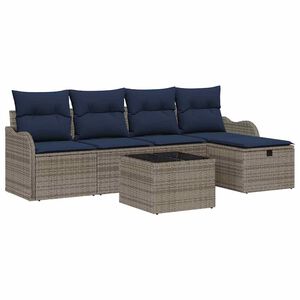 vidaXL Ensemble de canap&eacute; de jardin 6 pc 4-Nombre de places