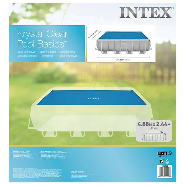 Intex Couverture solaire de piscine bleu 476x234 cm polyéthylène