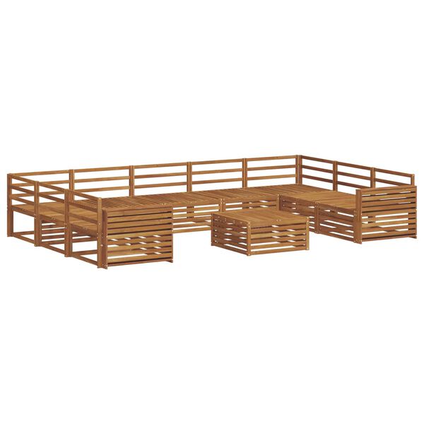 vidaXL Ensembles de canap&eacute;s 10 pcs Naturel Bois d'Acacia Massif