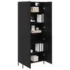 vidaXL Haut Armoire Ch&ecirc;ne noir 69,5 x 34 x 180 cm Bois d'ing&eacute;nierie