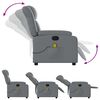 vidaXL Fauteuil de massage inclinable Gris Similicuir