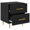 vidaXL Cabinet de chevet avec tiroir Ch&ecirc;ne noir 40 x 35 x 47,5 cm