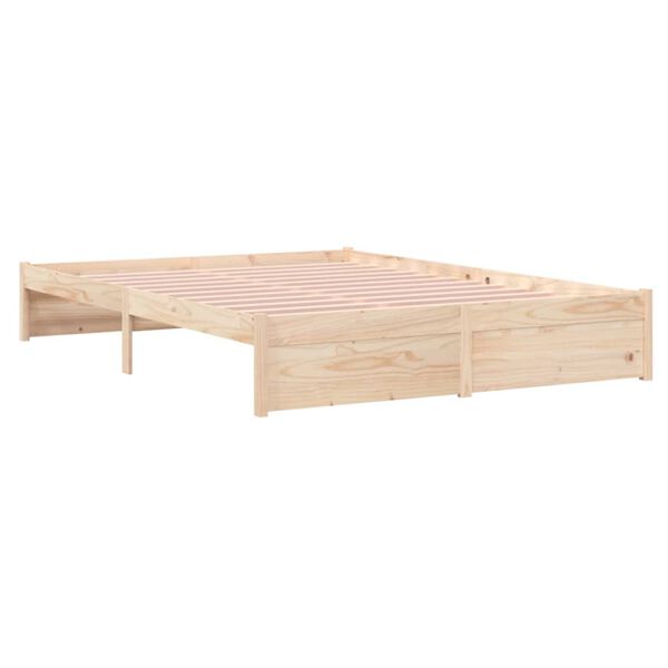 vidaXL Cadre de lit sans matelas bois massif 150x200 cm