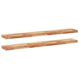 vidaXL &Eacute;tag&egrave;res flottantes 2 pcs 160x20x4 cm acacia massif &agrave; l'huile