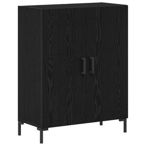 vidaXL Buffet Chêne noir 69,5 x 34 x 90 cm Bois d'ingénierie