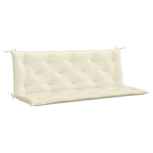 vidaXL Coussin de banc de jardin blanc cr&egrave;me tissu oxford