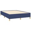 vidaXL Sommier &agrave; lattes de lit avec matelas Bleu 140x200 cm Tissu