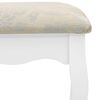 vidaXL Ensemble de coiffeuse et tabouret Blanc 100x40x146 cm Paulownia