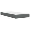 vidaXL Cadre de lit avec matelas Gris fonc&eacute; 90 x 190 cm tissu