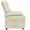 vidaXL Fauteuil de massage blanc crème similicuir
