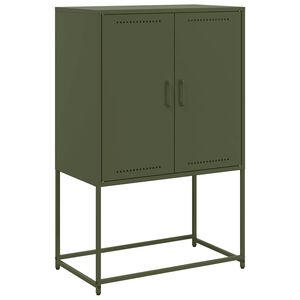 vidaXL Buffet haut vert olive 68,5x38,5x107 cm acier