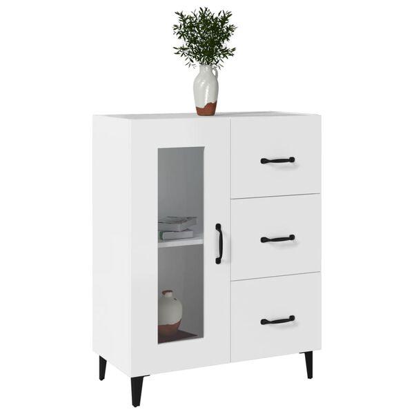 vidaXL Buffet blanc 69,5x34x90 cm bois d'ingénierie