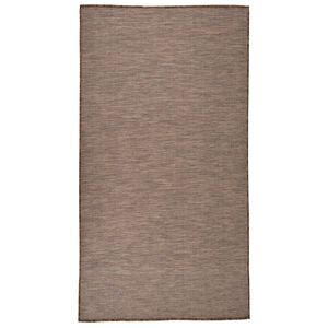 vidaXL Tapis &agrave; tissage plat d'ext&eacute;rieur 80x150 cm Marron