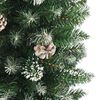 vidaXL Arbre de No&euml;l artificiel slim avec 150 LED Vert et blanc 150 cm