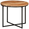 vidaXL Table basse 55x55x45 cm bois massif acacia et fer