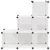 vidaXL Organisateur de rangement cube avec 6 compartiments Blanc