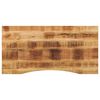 vidaXL Dessus de bureau avec courbe 120x60x2,5 cm manguier massif brut