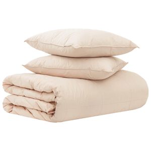 vidaXL Ensemble de Duvet 2 pc 200 x 200 cm 250 gsm Kapok Naturel Beige