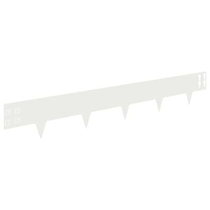 vidaXL Bordure de Pelouse 10 pc 100 x 15 cm Acier Blanc