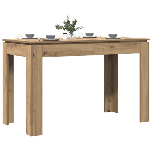 vidaXL Table à manger chêne artisanal 120x60x76 cm bois d'ingénierie