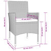 vidaXL Ensemble à manger de jardin et coussins 9 pcs blanc poly rotin