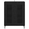 vidaXL Buffet Ch&ecirc;ne noir 69,5 x 34 x 90 cm Bois d'ing&eacute;nierie
