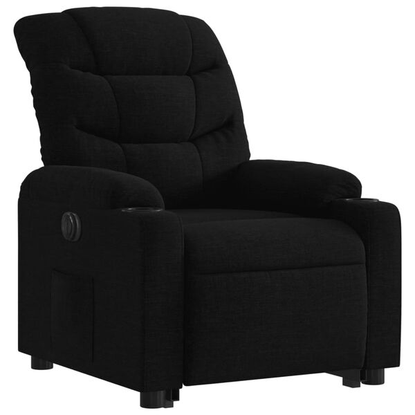 vidaXL Fauteuil inclinable &eacute;lectrique noir tissu