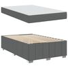 vidaXL Cadre de lit avec matelas Gris fonc&eacute; 120 x 200 cm tissu