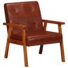 vidaXL Fauteuil marron cuir v&eacute;ritable