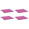 vidaXL Coussins de chaise de jardin lot de 4 rose 50x50x4 cm tissu