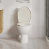 vidaXL Si&egrave;ge de toilette &agrave; fermeture en douceur Abricot Ovale