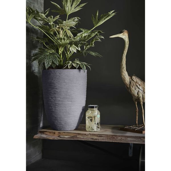 Capi Pot &agrave; fleurs Nature Rib bas &eacute;l&eacute;gant 36x47 cm Gris fonc&eacute;