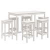 vidaXL Ensemble de bar de jardin 7 pcs blanc bois de pin massif