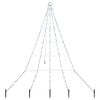 vidaXL Arbre de No&euml;l LED avec piquets au sol Blanc froid 182 cm m&eacute;tal