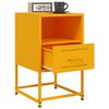 vidaXL Tables de chevet 2 pcs jaune moutarde 36x39x60,5 cm acier