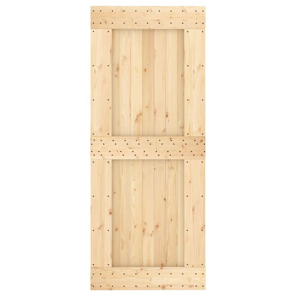 vidaXL Porte coulissante et kit de quincaillerie 85x210 cm pin massif