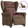 vidaXL Fauteuil inclinable de massage &eacute;lectrique marron tissu