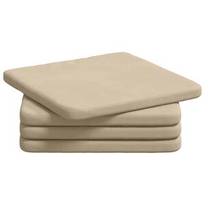 vidaXL Coussins de si&egrave;ge 4 pcs Cr&egrave;me 40 x 40 x 3 cm