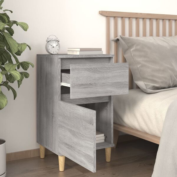 vidaXL Tables de chevet 2 pcs sonoma gris 40x35x70 cm