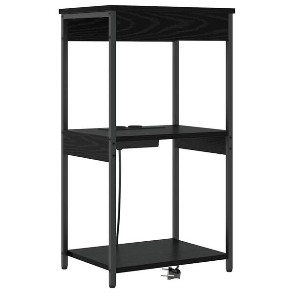 vidaXL Cabinet de chevet Ch&ecirc;ne noir 41 x 31 x 76 cm Bois d'ing&eacute;nierie