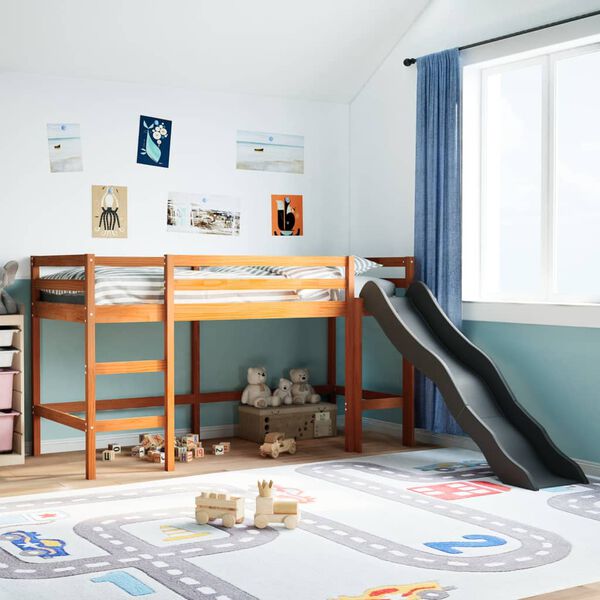 vidaXL Lit mezzanine d'enfants sans matelas 90x190 cm bois pin massif