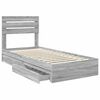 vidaXL Lit de Rangement Gris Sonoma 90 x 190 cm Bois d'ing&eacute;nierie