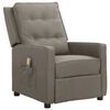 vidaXL Fauteuil de massage inclinable Gris clair Tissu