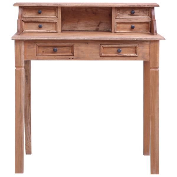 vidaXL Bureau d'écriture et tiroirs 90x50x101 cm bois massif d'acajou