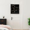 vidaXL Armoire à bijoux avec miroir et éclairage LED mural noir