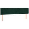 vidaXL T&ecirc;te de lit avec oreilles Vert fonc&eacute; 163x16x78/88 cm Velours
