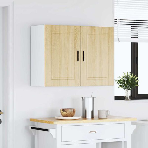 vidaXL Armoire murale de cuisine Porto ch&ecirc;ne sonoma bois d'ing&eacute;nierie