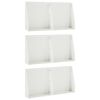 vidaXL Mur de sout&egrave;nement 6 pc 40 x 12 x 50 cm Acier Blanc